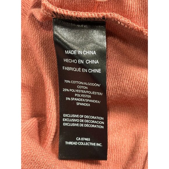 Bebe Womens Pullover Sweatshirt Medium Black/Ash Rose Cotton/Polyester Blend - Picture 6 of 12